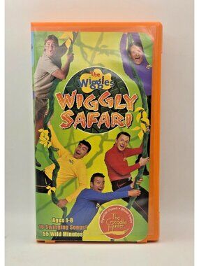 The Wiggles Wiggly Safari VHS 2002 Steve Irwin Crocodile Hunter Kids Tape